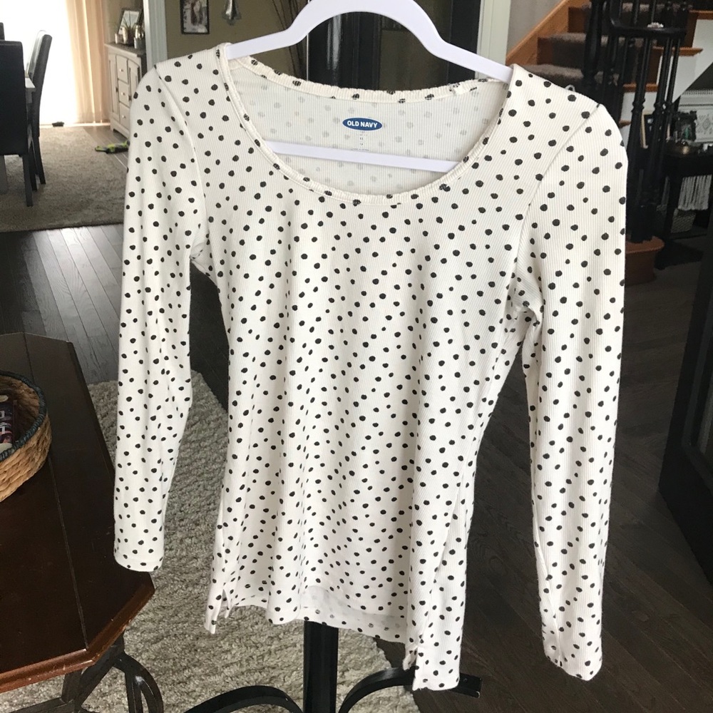 2/$12 Old Navy Slim Polka Dot Long Sleeve